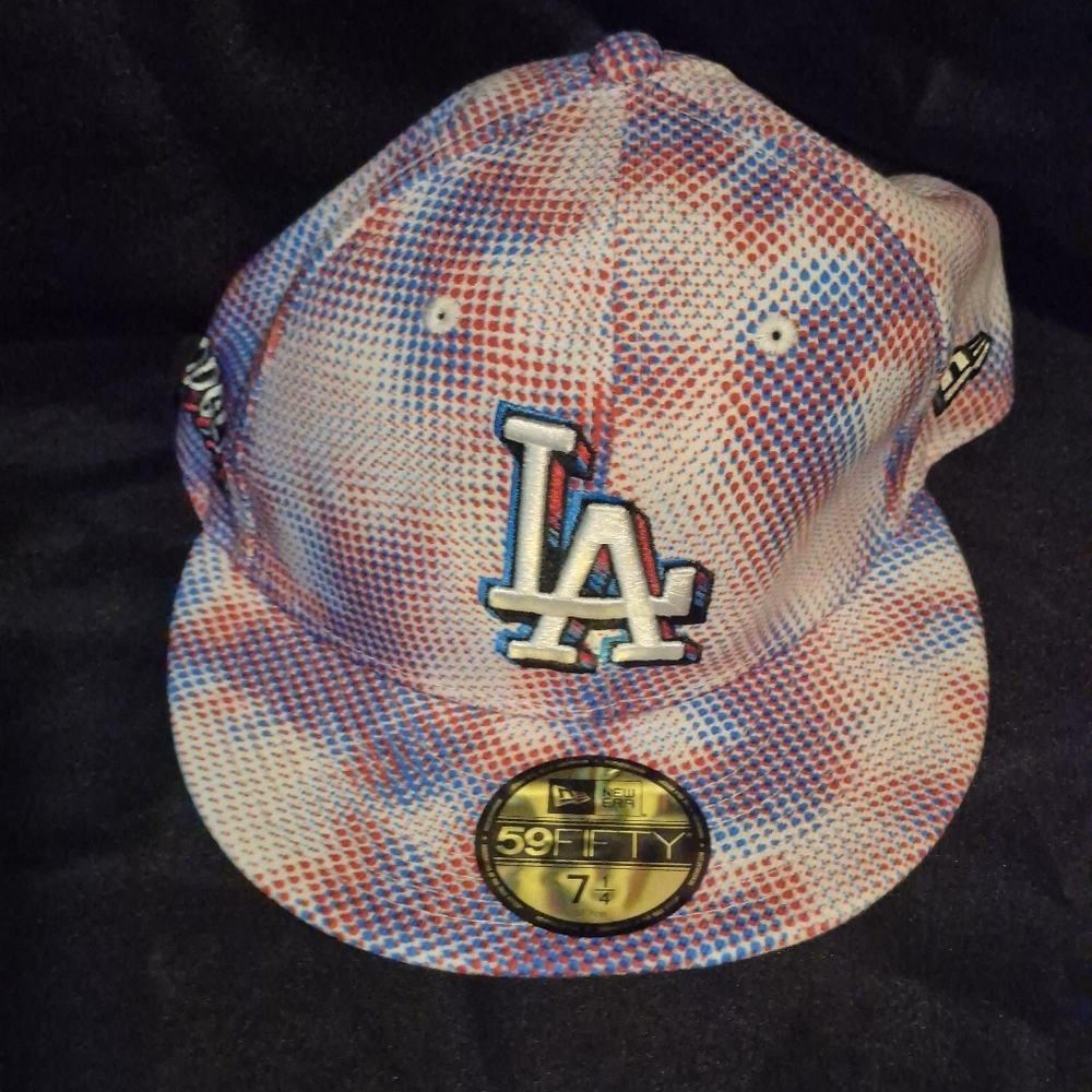 NEW ERA 59FIFTY LOS ANGELES DODGERS 3D Comics Fitted Hat Size 7 5/8